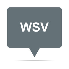 Graue Sprechblase mit WSV