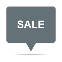 Graue Sprechblase mit Sale