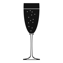 Sparkling champagne icon. Simple illustration of sparkling champagne vector icon for web