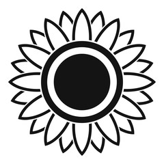 Bright sunflower icon. Simple illustration of bright sunflower vector icon for web