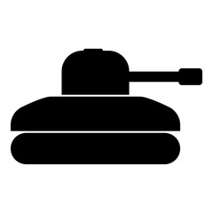 Fototapeta premium Tank icon black color illustration flat style simple image