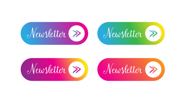 NEWSLETTER hand lettering buttons