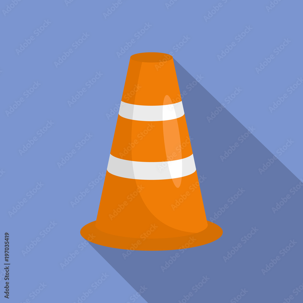 Aufkleber caution cone icon. flat illustration of caution cone vector icon for web