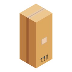 Post box icon. Isometric illustration of post box vector icon for web