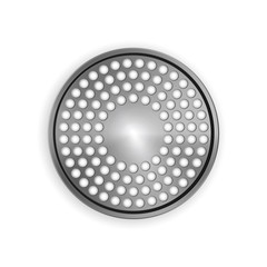 Round Metal Brushed Texture Loudspeaker With Dots
