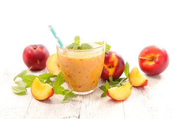 fresh smoothie with peaches