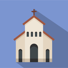 Religious church icon. Flat illustration of religious church vector icon for web