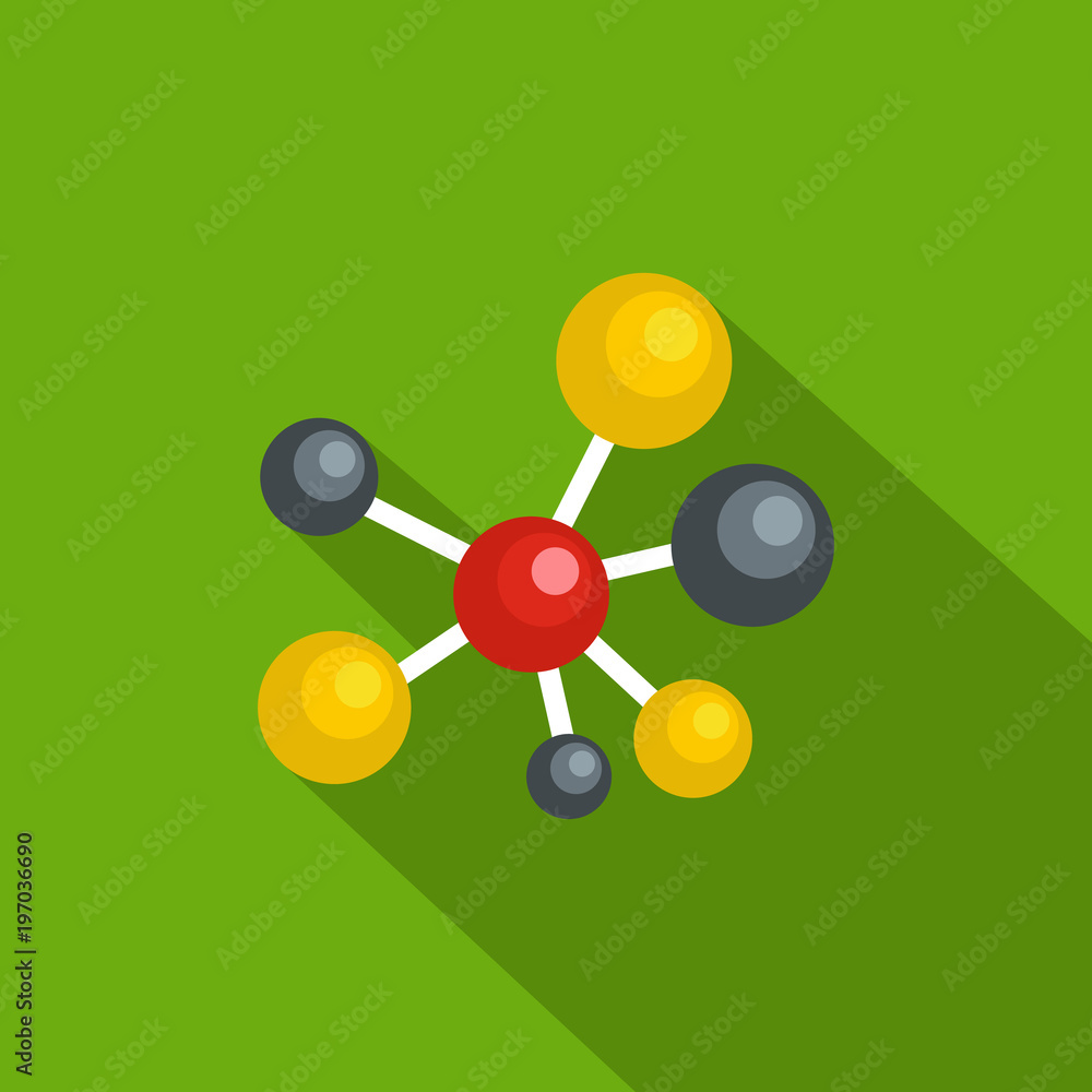 Poster atomic lattice icon. flat illustration of atomic lattice vector icon for web