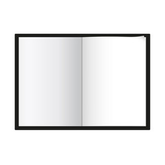 A4, A5 Notepad Template Black Cover White Page