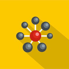 Round lattice icon. Flat illustration of round lattice vector icon for web