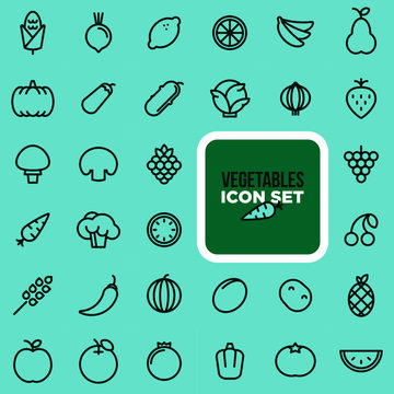 Vegetables icons