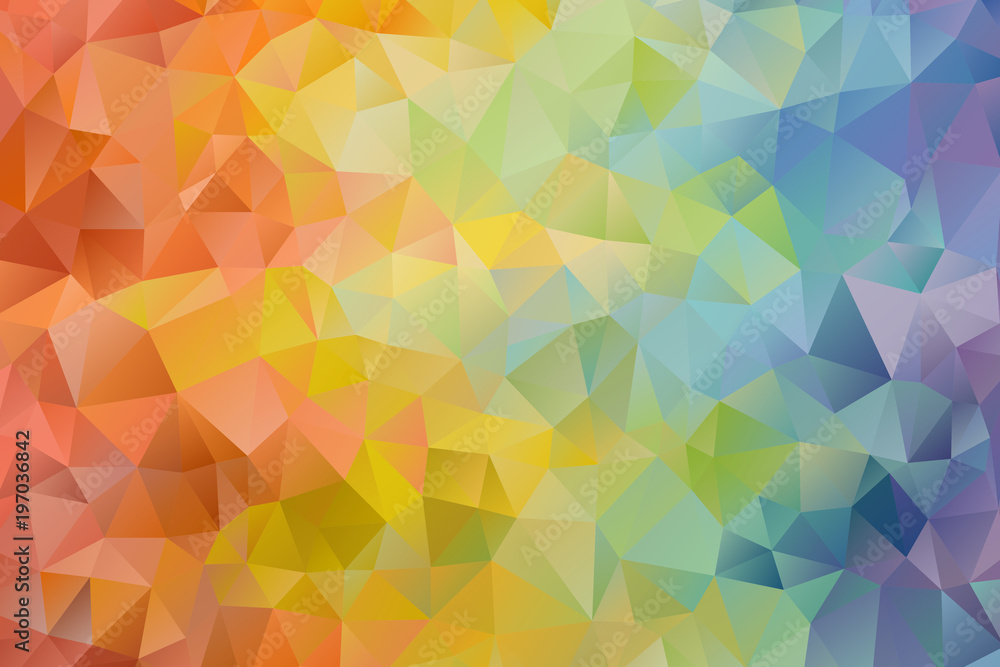 Poster vector multicolored abstract background of effect geometric triangles