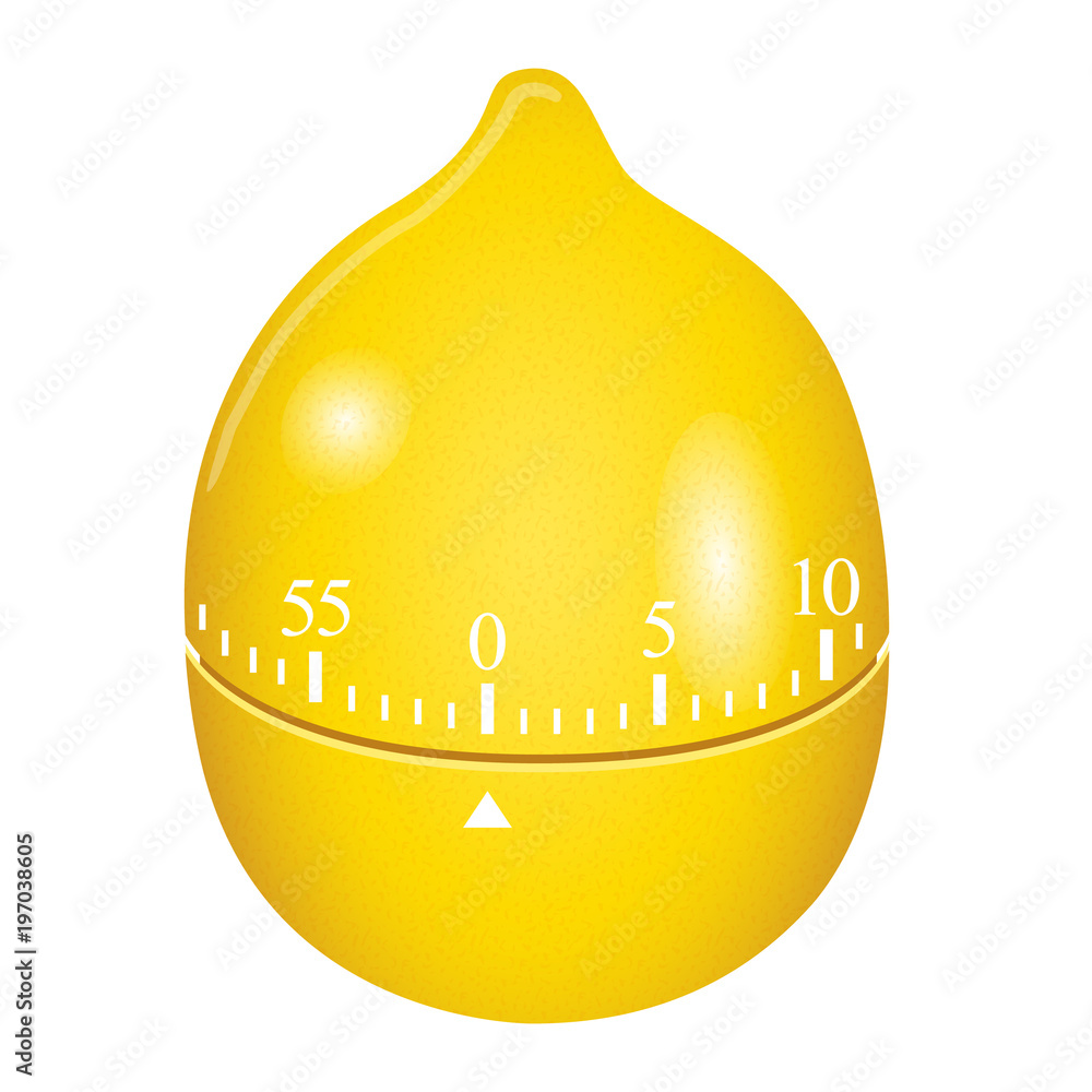 Poster lemon timer mockup. realistic illustration of lemon timer vector mockup for web