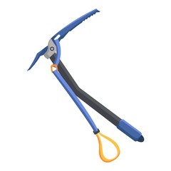 Mountain equipment icon. Flat illustration of mountain equipment vector icon for web