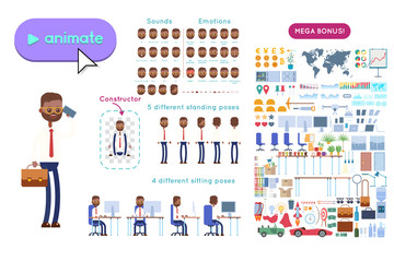 Character constructor. Indian businessman