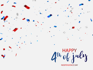 Happy 4th of July holiday banner. USA Independence Day Background