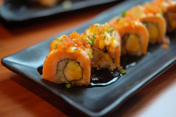 Grilled Salmon Sushi