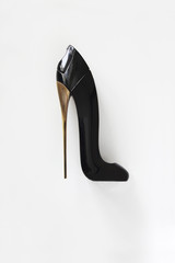 isolated black heels 