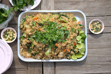 Delicious Thai local food style fried rice
