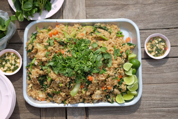 Delicious Thai local food style fried rice