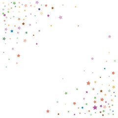 Glitter Vector Falling Stars Pattern. Carnival Festival Confetti Celebration Border. Christmas, New Year, Birthday, Music Firework. Modern Gift Voucher Glitter Vector Falling Stars Pattern.