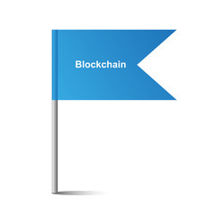 blaue Fahne - Blockchain