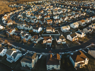 Aerial of Homes In Franklin Park New Jersey