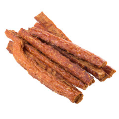 Pounded pork Bar, Dry pork Bar isolated on a white background