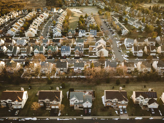 Aerial of Homes In Franklin Park New Jersey