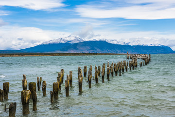 Old pier in Puerto Natales