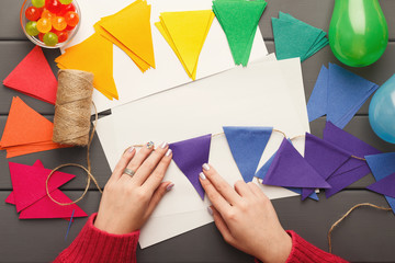 DIY holiday background, birthday party decorations