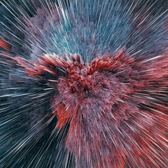 Colorful galaxy abstract cosmic background. Shiny fantasy universe. Deep cosmos. Infinity exploration. 3d illustration © Biskariot