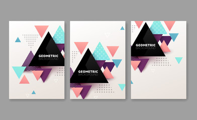 Abstract geometric banners. Brochure template. Vector illustration. 