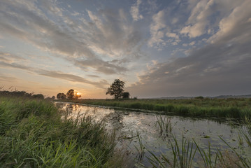 Sunset Over King's Sedgemoor Drain