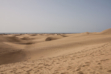 Fototapeta na wymiar Sand dunes of Maspalomas, Canary Islands, Spain
