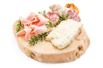 Gorgonzola, prosciutto cotto e salame, Antipasti Italiani 