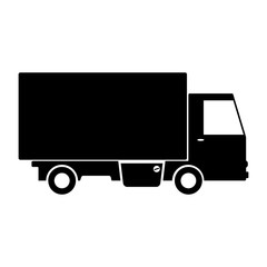 Simple icon. Truck. Goods delivery.