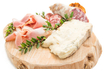 Gorgonzola, prosciutto cotto e salame, Antipasti Italiani 