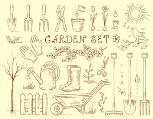 spring set of garden equipment