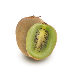 kiwi in a cut on a white background