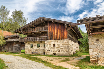 Fototapeta na wymiar typical old farmhouse in Bavaria