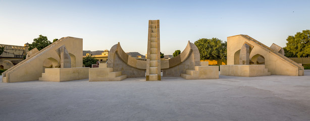  The Jantar Mantar monument in Jaipur, Rajasthan is a collection of nineteen architectural...