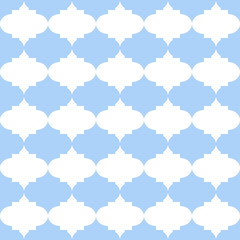 Quatrefoil geometric seamless pattern