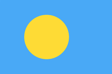 Palau Flag Vector Flat Icon