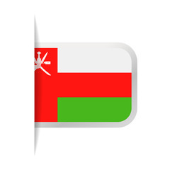 Oman Flag Vector Bookmark Icon
