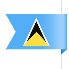 Saint Lucia Flag Vector Bookmark Icon