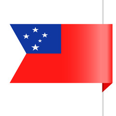 Samoa Flag Vector Bookmark Icon