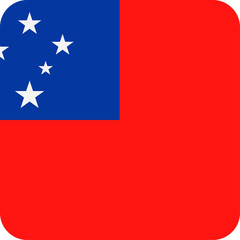 Samoa Flag Vector Square Flat Icon