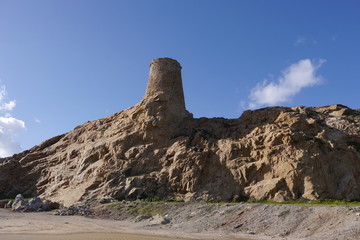 Fototapeta premium Alter Turm in L'Ile Rousse / Region Balagne, Korsika