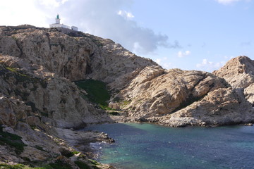 Fototapeta na wymiar Leuchtturm L'Ile Rousse / Region Balagne, Korsika